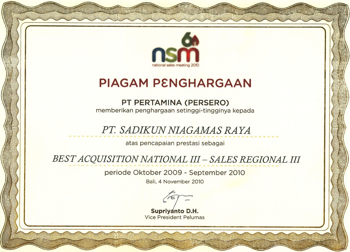 National Best Acquisition III - Sales Region III I 2010
